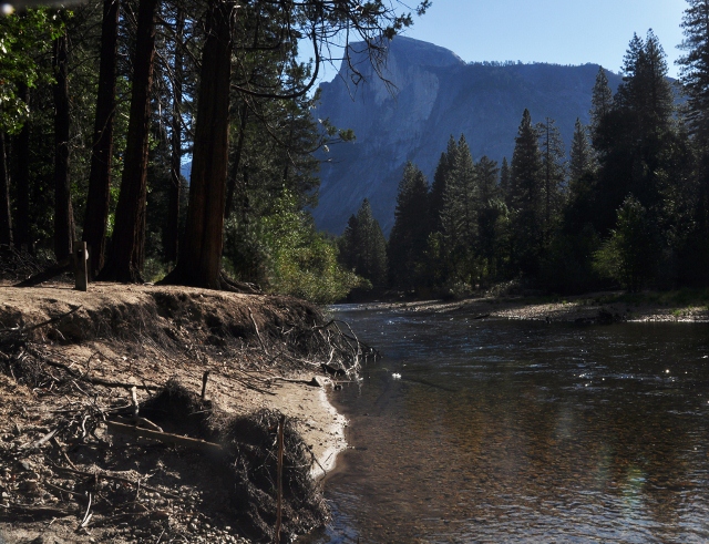 the Merced River in the valley